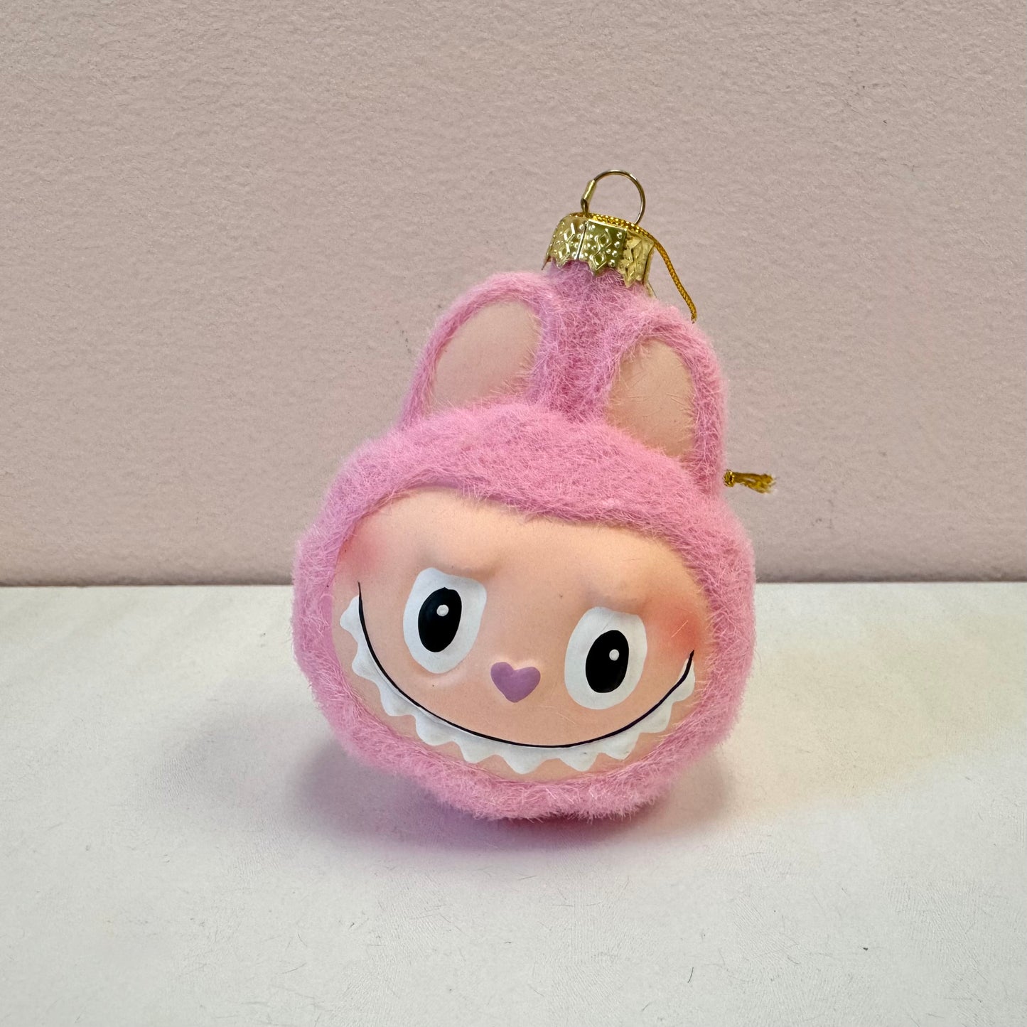 Fuzzy Labubu Style Monster Face Ornament