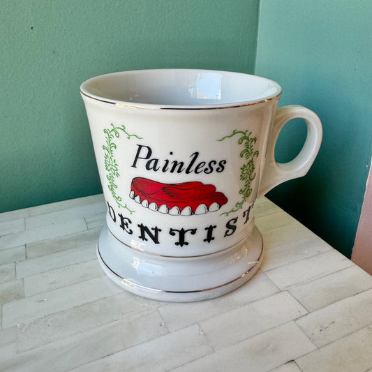 Vintage "Painless Dentist" Mug by Knobler Japan