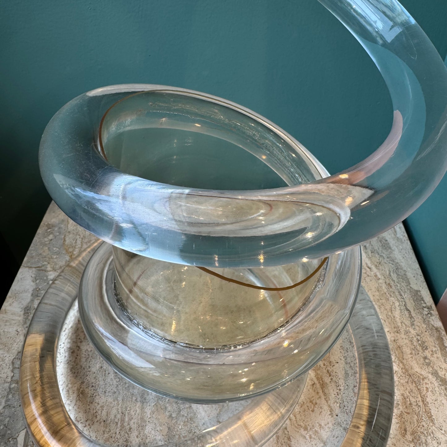 Mid Century Spiral Lucite Umbrella Stand by Dorothy Thorpe (as is)