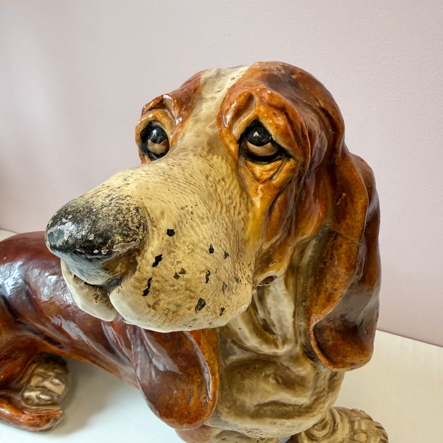Vintage Mid-Century Extra Large Basset Hound Sculpture