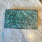 Antique Brass Box with Mosaic Turquoise Stone Design