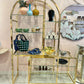Vintage 1985 Arched Brass and Glass Etagere by DIA