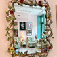Vintage 1960's Wrought Iron Rose and Vine Mirror