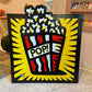 Rare Vintage Signed Burton Morris ‘Popcorn’ Acrylic 3D Artwork