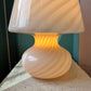 Extra Large Vintage Blush Pink Murano Mushroom Lamp