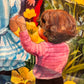 Vintage Small Original Framed "The Buttercup Day" 1982 Acrylic on Board Painting by Phyllis Londraville