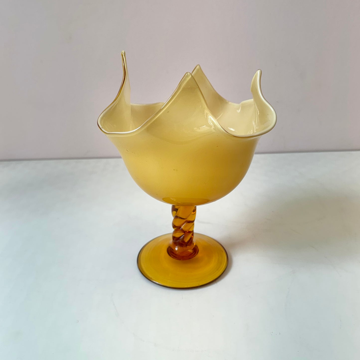 Vintage Fazzoletto “Handkerchief” Handblown Glass Candy Dish/ Catch All