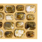 Gold Toned Resin Box with Decorative Gem Lid
