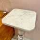 Vintage Italian White Marble Pedestal
