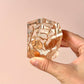 Vintage 1972 Hexagonal Lucite Penny Paperweight