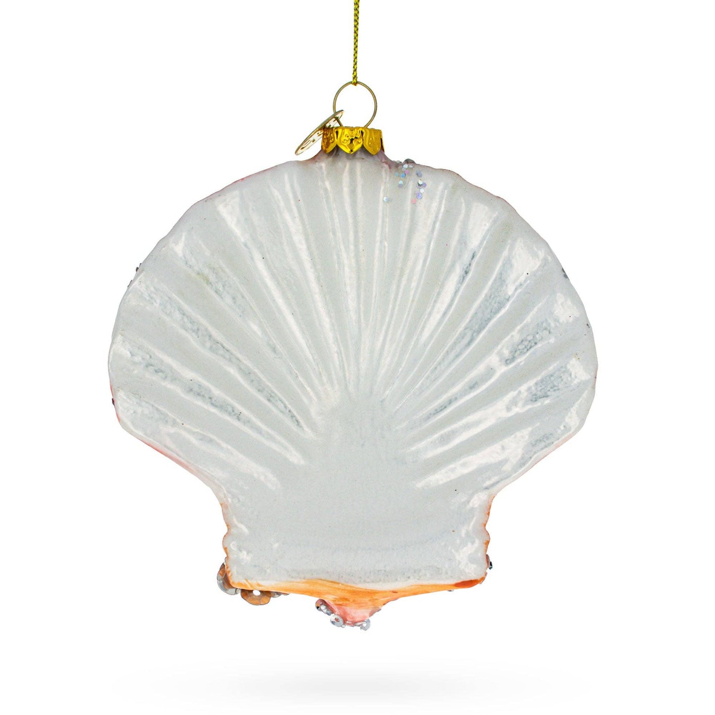 Sparkling Seashell Glass Ornament