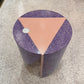 Vintage 1980's Postmodern Pink and Purple Side/Accent Table