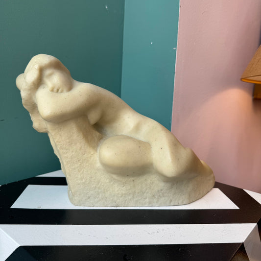 Mid Century Modern ‘The Dreamer’ Cast Resin Reproduction Sculpture by Vincent Glinsky - Signed