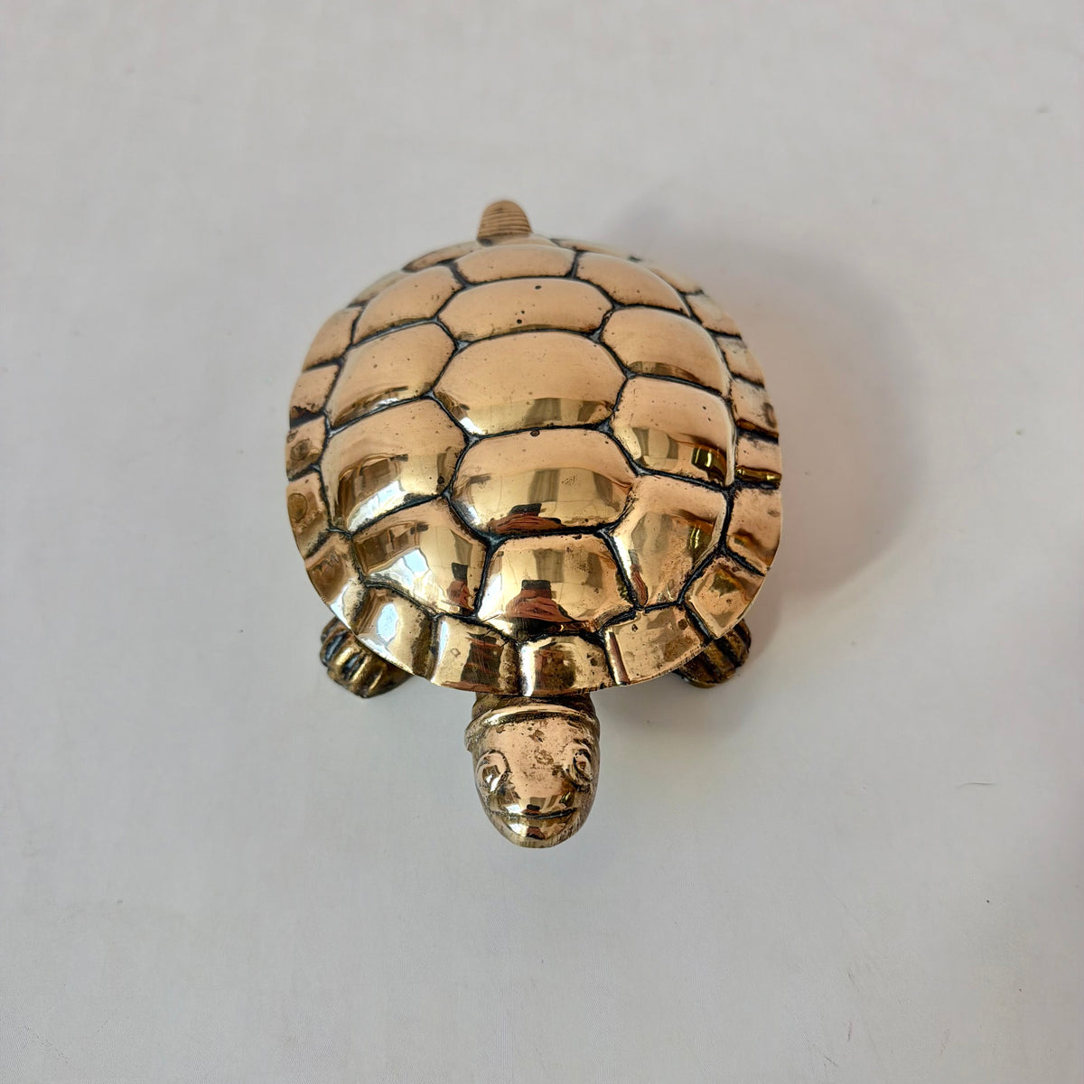 Vintage Brass Turtle Ashtray/Trinket box