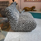 Vintage Zebra Modular Sectional Sofa/Slipper Chair Sold Per Piece