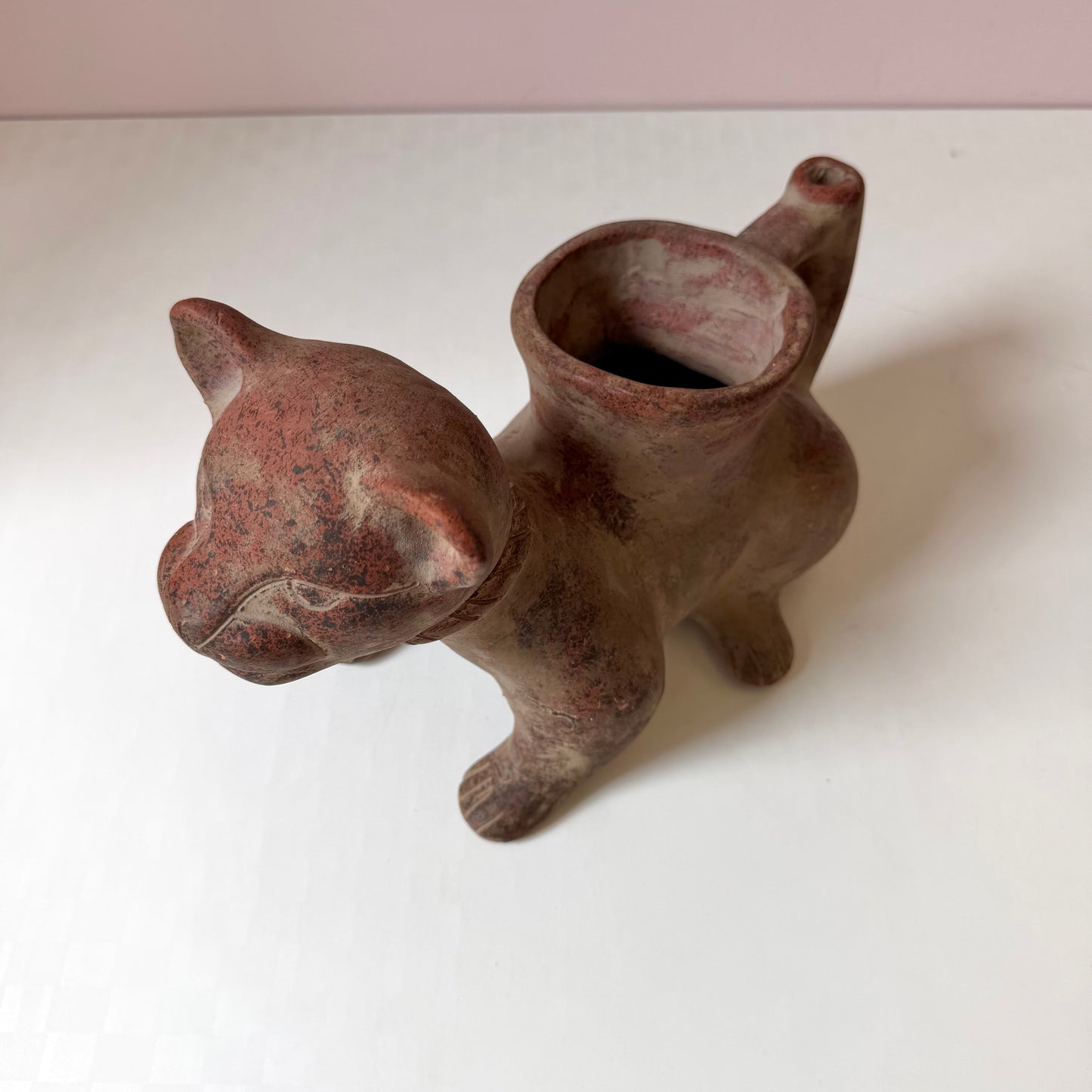 Vintage Mid-Century Colima Mexican Clay Dog Vessel
