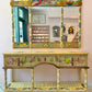 Vintage Hand Crafted Mexican Console and Mirror Set by Diseños Caaesa