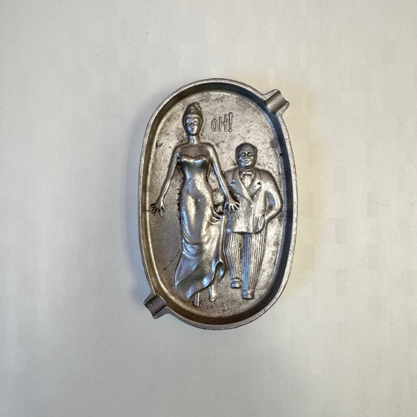 Vintage Aluminum Risqué Butt Pinch Ashtray