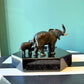 Vintage Black Marble Elephant Ashtray