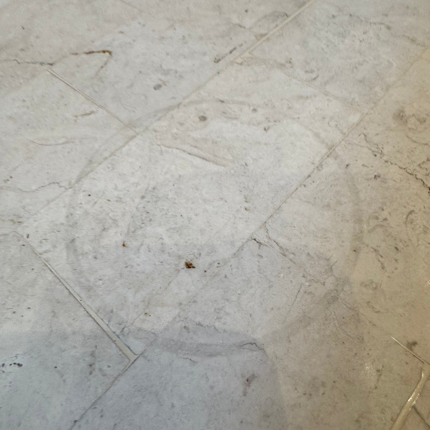 Vintage Octagonal Tessellated White Marble Coffee Table