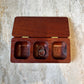 Vintage Three Compartment Wooden Box