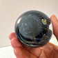 Vintage Black and Blue Striped Murano Glass Paperweight