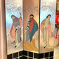 Vintage Art Deco Silver Leaf Tri-Fold Screen Room Divider