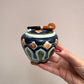 Antique Majolica Pipe Lidded Box
