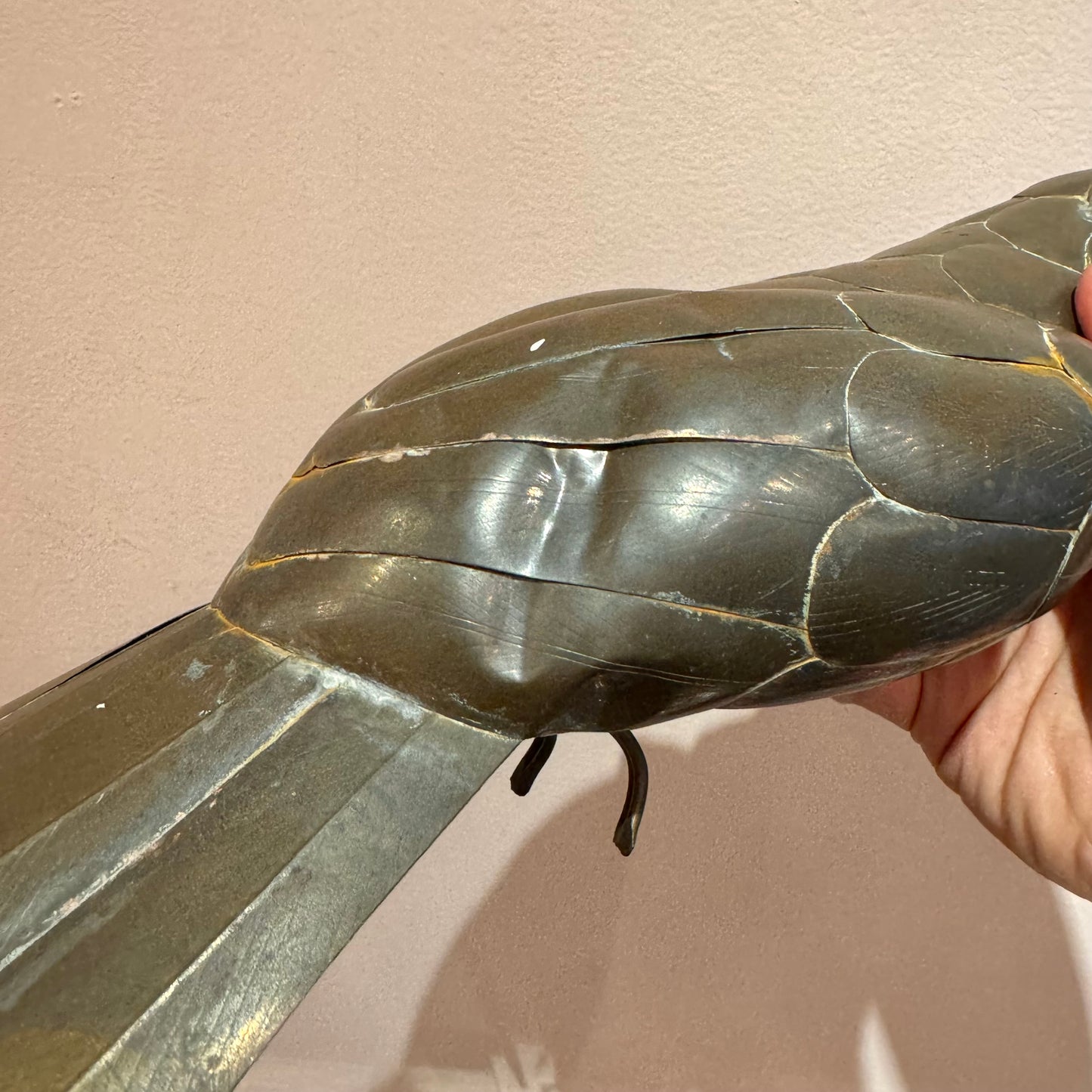 Vintage Mixed Metal Sergio Bustamante Style Toucan Standing Sculpture