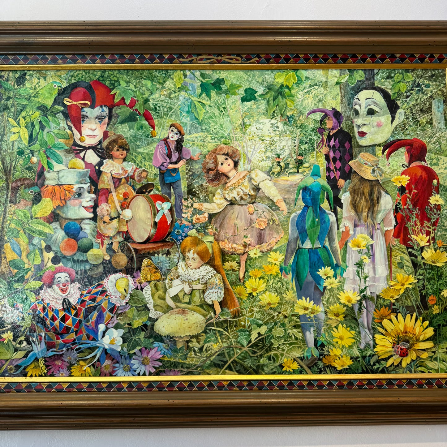 Vintage Original Framed "Summer Fantasy" 1982 Acrylic on Board Painting by Phyllis Londraville