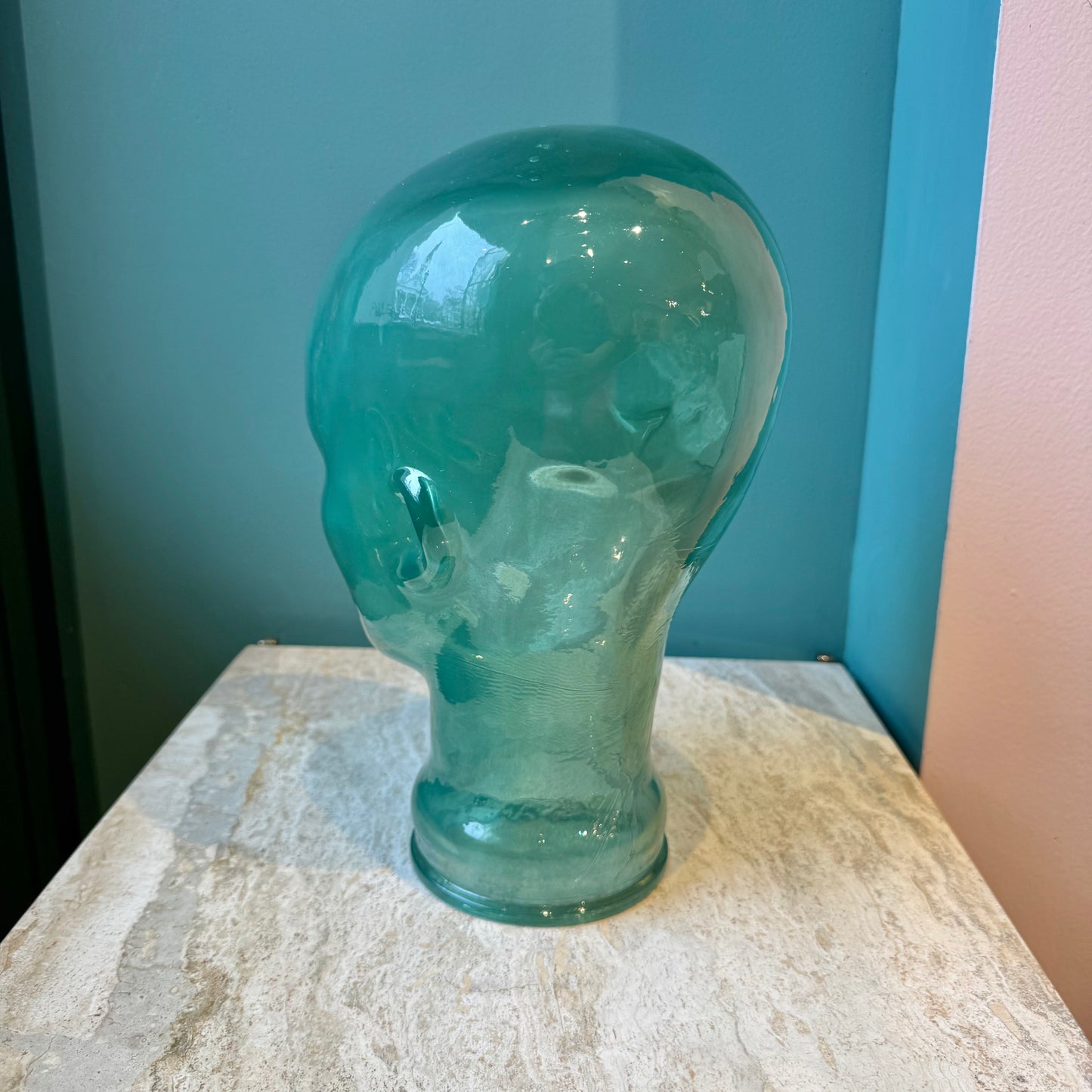 Vintage Sea Foam Green Glass Head