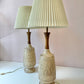 Vintage Mid-Century Ceramic and Walnut Lamp w/shade