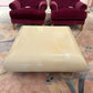 Vintage Square Waterfall Edge Taupe Lacquer Coffee Table