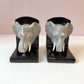 Pair of Vintage Fitz & Floyd Elephant Head Ceramic Bookends