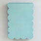 Scallop Edged Notepad | Aqua + Blue Edge