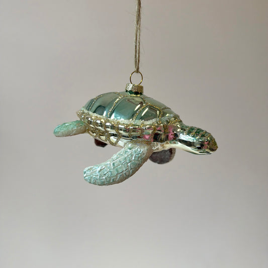 Glass Sea Turtle Ornament