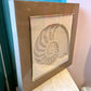 Vintage 1970's Framed 3D Paper Sculpture Shell Artwork by Rebecca Melville Miller for Greg Copeland