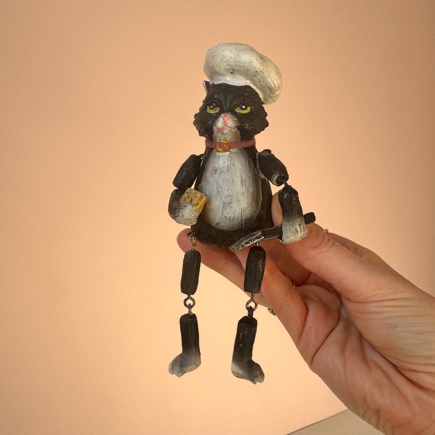 Vintage Set of 6 WMG Cooking Cat Shelf Sitters