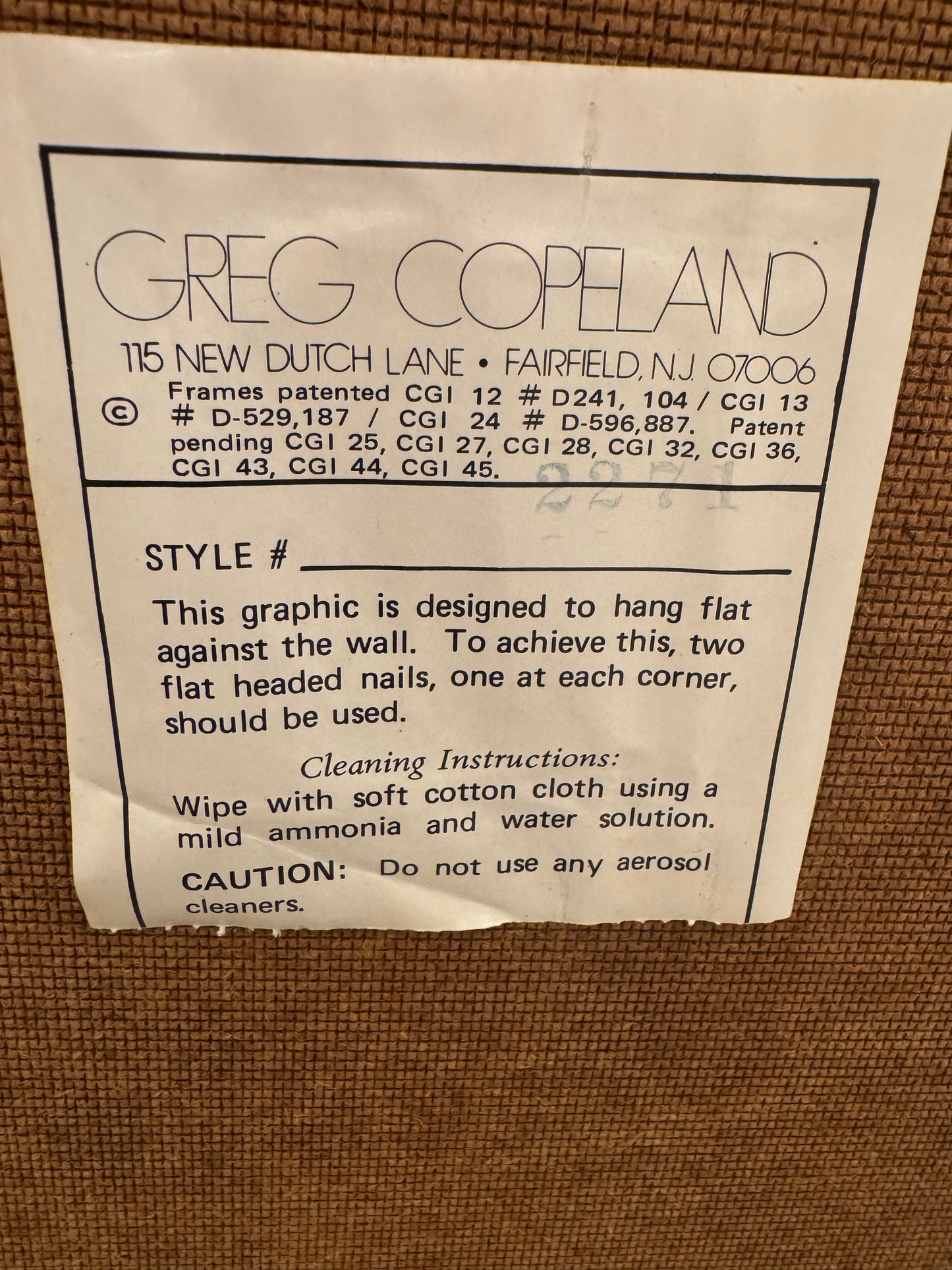 Vintage 1970's Framed 3D Artwork by Stephen L. Winer for Greg Copeland Inc.