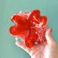 Vintage Orange and Silver Fleck Murano Glass Bowl