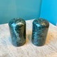 Pair of Green Marble Salt and Pepper Shakers