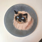 Vintage Original Circular Ragdoll Cat Portrait