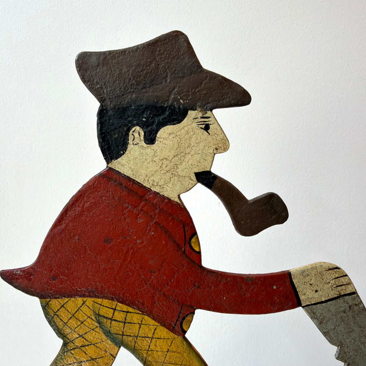 Vintage Folk Art Pendulum Lumberjack Sculpture