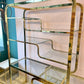 1980's DIA Brass and Glass Sliding Etagere