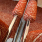 Vintage Set of 4 Milo Baughman '1188' Chrome and Orange Wool Dining Chairs