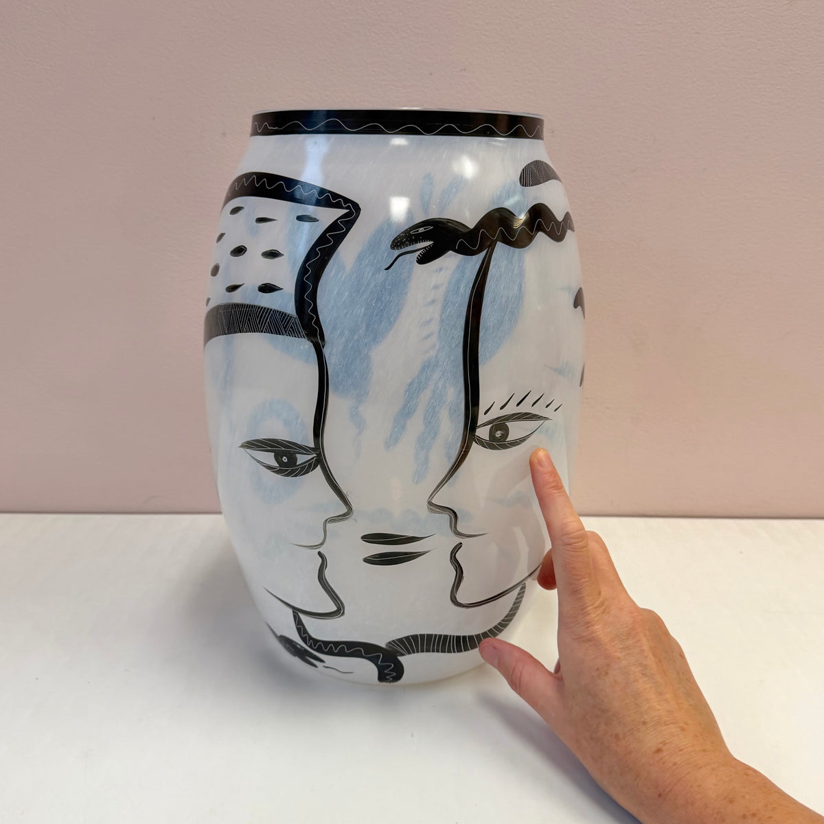 Vintage Kosta Boda Caramba Art Glass Vase by Ulrica Hydman-Vallien