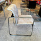 Vintage Chrome and Crackled Faux Leather Chair by Peter Protzman for Herman Miller/item