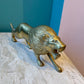 Vintage Brass Lion Statue