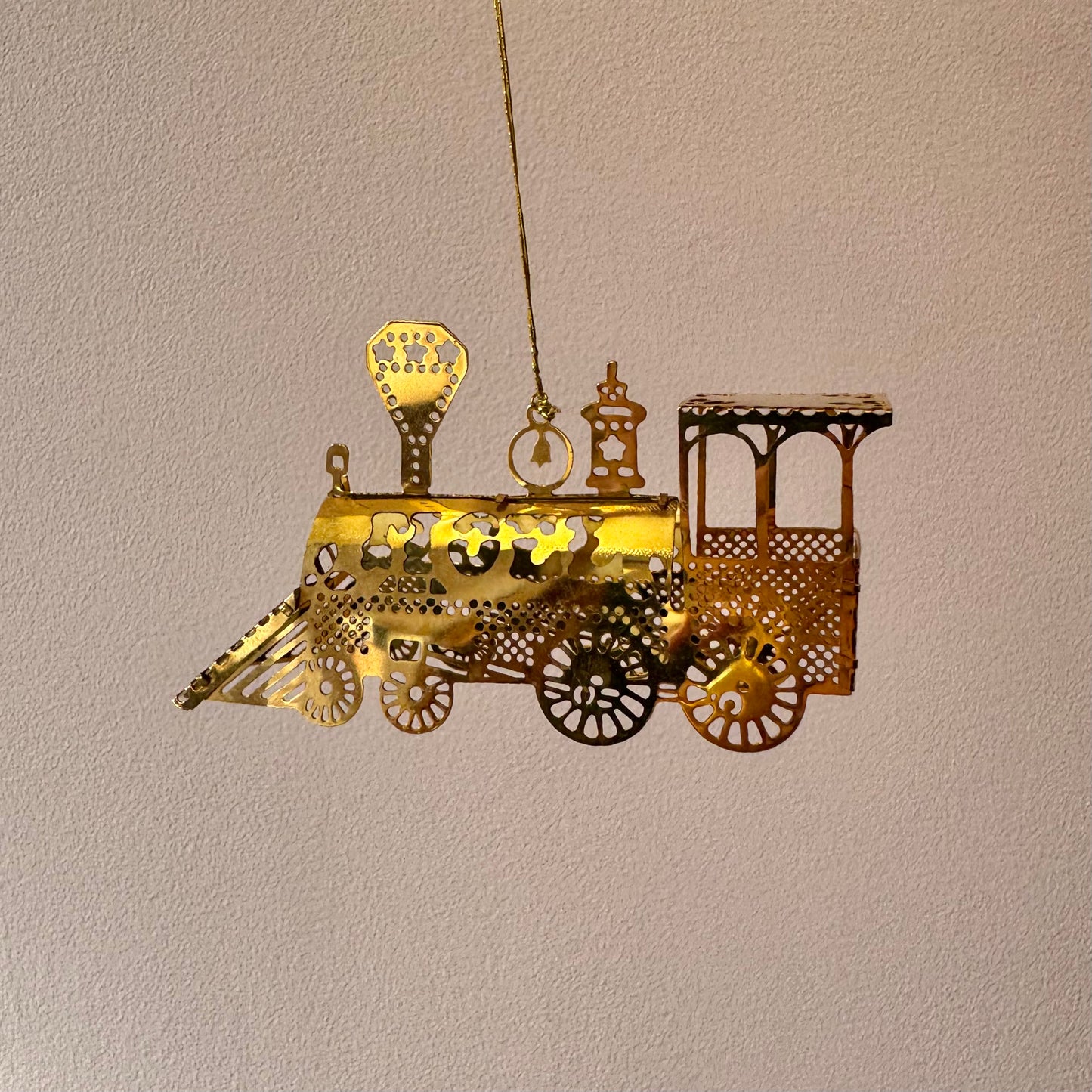 Vintage Tin 'Noel' Train Ornament
