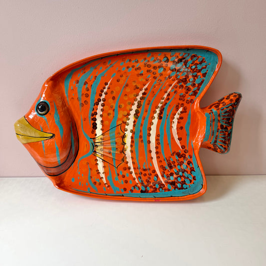 Vintage Large Paper-Maché Fish Tray